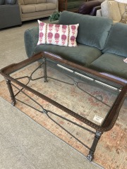 Wood\/Metal Coffee Table