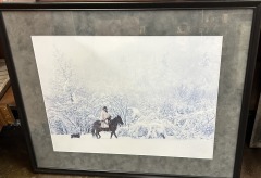 Cowboy In The Snow Print