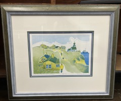 View From My Window,St George Original Lithograph By Rie Munoz