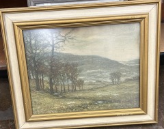County Scene Vintage Print