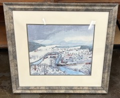 Grandma Moses Print Hoosick Falls In Winter