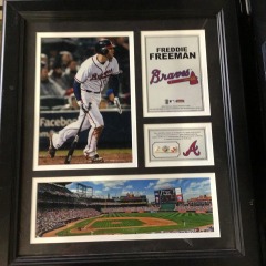 Freddie Freeman Atlanta Braves Framed Collage with Game-Used Baseball