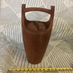 Dansk Designs Denmark Teak Ice Bucket MCM Jens Quistgaard Lid Handle