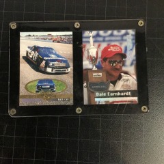 framed collection of 1990s Dale Earnhardt trading cards