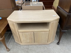 Blonde Wood TV Stand