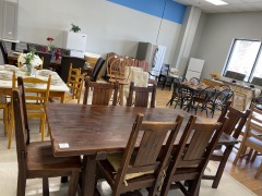 Rustic Antique Table 6 Chairs