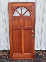 Wood Door with Half Moon Window 36\