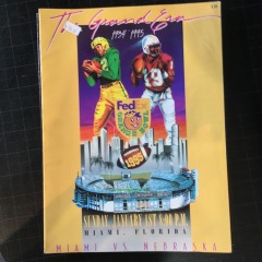 ORANGE BOWL JANUARY 1, 1995 MIAMI VS. NEBRASKA FOOTBALL PROGRAM 1994 CHAMPS