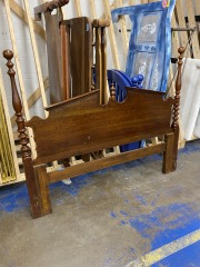 Traditional Colonial Wood Queen Headboard