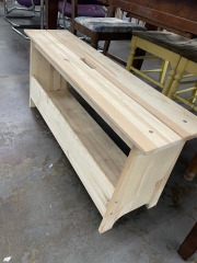 Natural Wood Bench