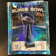 INDIANAPOLIS COLTS SUPER BOWL XLI ORIGINAL HOLOGRAM GAME DAY PROGRAM