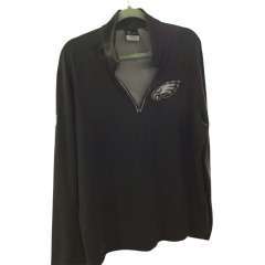 Men's Antigua grey Philadelphia Eagles quarter-zip top
