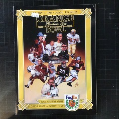 Vintage 1996 Orange Bowl Florida State vs. Notre Dame Football Program Booklet