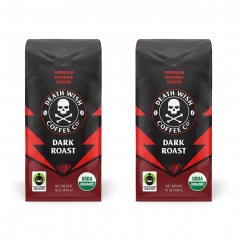 3491 C12 | DEATH WISH Premium Dark Roast Ground Coffee 2-Pack