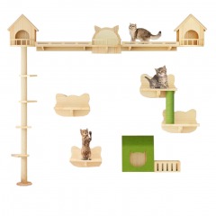 3481 G7 | YITAHOME 21 Piece Mounted Cat Tree & Condo Set