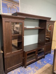 Modern Dark Wood Entertainment Unit