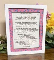 Framed engraved No Time to Pray
