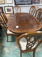 Alexander Julian Dining Table 6 Chairs & Leaf
