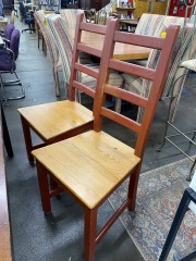 Rustic Red Ladder Back Dining Chair (each)