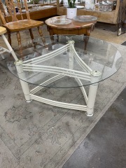 Post Modern Glass Top Coffee Table