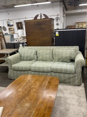 Pinstriped Couch