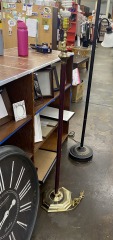 Brass and Marbled-Look Floor Lamp