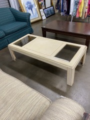 Modern White Smoked Glass Coffee Table