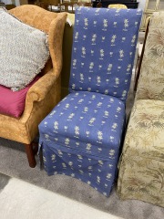 Blue Palm Trees Print Dining Chair