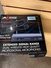 Axess Dual Wireless Microphone Set Works