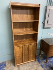 Vintage Book Shelf with Cabinet