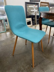 Teal Upholstered Dining Chair (each)