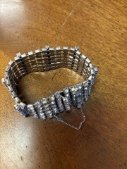 Silver and rhinestone bracelet