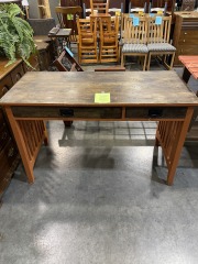 2 Drawer Painted Desk w\/Wood Top
