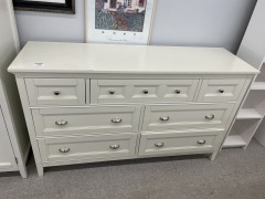 White 7 Drawer Dresser