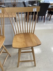 Wooden Swivel Barstool