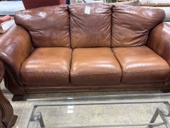 Caramel Bonded Leather Sofa