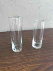 Clear Glass Candle holders(set of 2)
