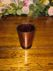 Glass candle holder