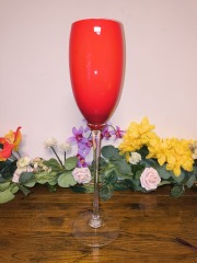 Tall Red Glass