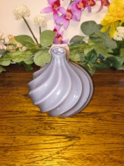 Bottle neck gray spiral vase