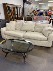 Canvas Stripe Comfy Couch