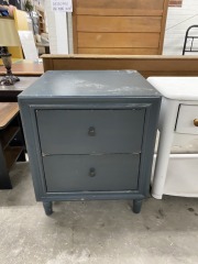 Deep Blue Modern Nightstand