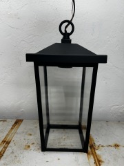 Black Metal Outdoor Pendant Light