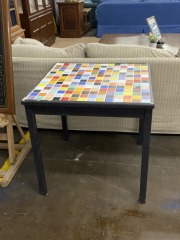 Colorful Tile Side Table