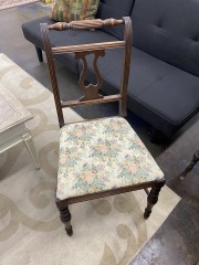 Darling Harp Back Floral Chair