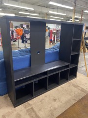 Large Black Entertainment Shelf