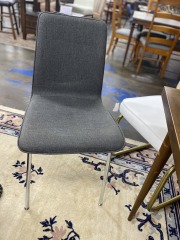 Grey & Chrome Leggy Chair