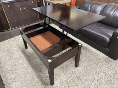Dark Wood Lift-Y-Boi Coffee Table