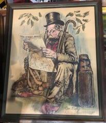 vintage framed print by artist Jim Daly titled \