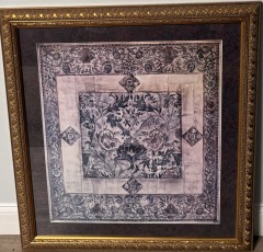 Custom Framed Print, Botanicals and Tapestry Motif